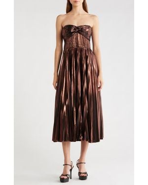 Astr Ascella Strapless A-Line Dress - Brown