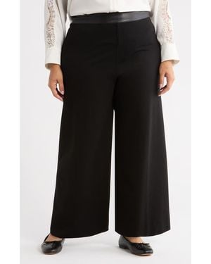 Lyssé Denver High Waist Ankle Wide Leg Ponte Pants - Black