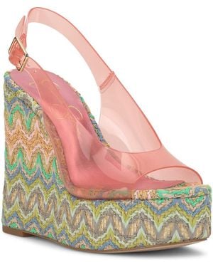 Jessica Simpson Kaliese Slingback Platform Wedge Sandal - Green