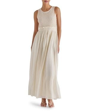 Steve Madden Galleria Sleeveless Flare Maxi Dress - Natural