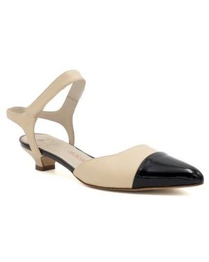 Amalfi by Rangoni Aosta Ankle Strap Pointed Cap Toe Pump - White