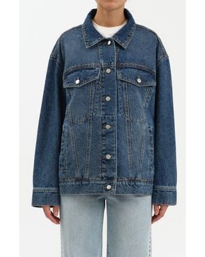 DAZE Beau Denim Trucker Jacket - Blue