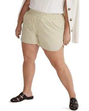 Madewell Signature Poplin Pull-On Shorts - Natural
