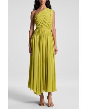 A.L.C. Drew Pleated One-Shoulder Maxi Dress - Yellow