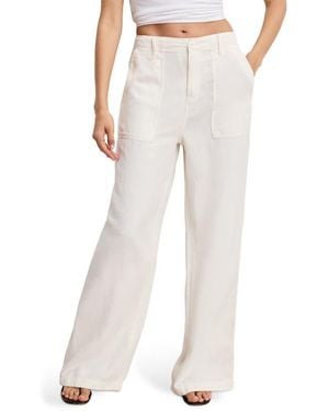 GOOD AMERICAN Lite Cotton Blend Pants - Natural