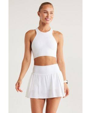 Zella Racerback Seamless Sports Bra - White