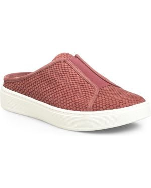 Söfft Beekon Snake Embossed Sneaker Mule - Red