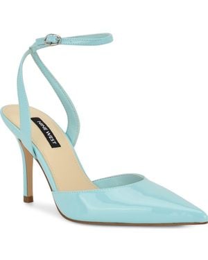 Nine West Grana Ankle Strap Pointed Toe Pump - Blue