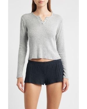 Bella Venice The Cameron Rib Henley - White