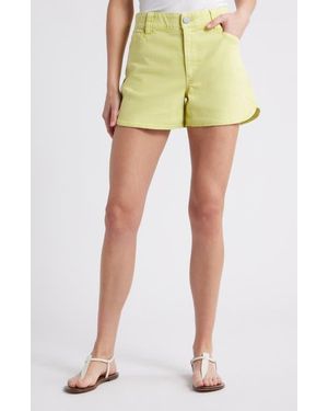 Wit & Wisdom Skyrise Dolphin Hem Denim Shorts - Green