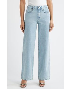 Open Edit Mid Rise Wide Leg Jeans - Blue