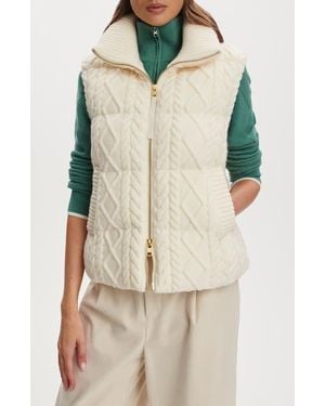 Varley Irina Cable Quilted Puffer Vest - Natural