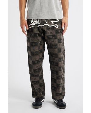 ICECREAM Charge Cotton Canvas Carpenter Pants - Black