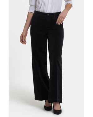 NYDJ Teresa Wide Leg Corduroy Pants - Black