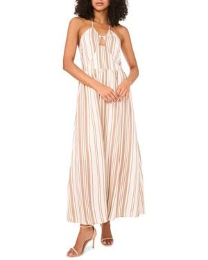 Halogen® Cutout Halter Maxi Dress - White