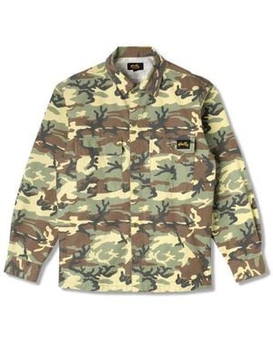 Stan Ray Woodland Camo Cotton Ripstop Button-Up Shirt - Multicolor
