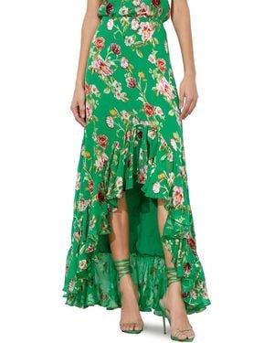 Alice + Olivia Soraya High Low Skirt - Green