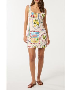 EVER NEW Hadley Cutout Ruched Back Mini Sundress - Multicolor