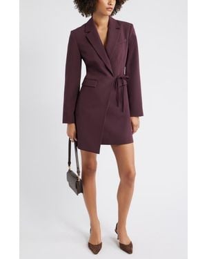 Open Edit The Icon Suiting Wrap Blazer Dress - Red