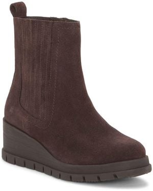 Lucky Brand Sondruh Platform Wedge Bootie - Brown