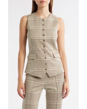 Rag & Bone Irina Ponte Longline Vest - Natural