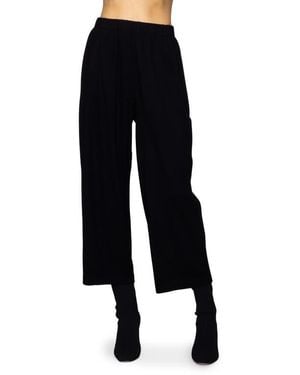 MELLODAY Brushed Crop Pants - Black
