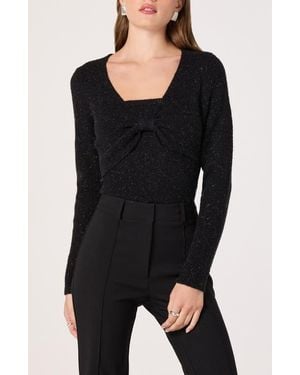 Astr Metallic Bolero Jacket & Tube Top Set - Black