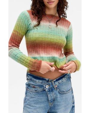 BDG Ombré Stripe Sweater - Green