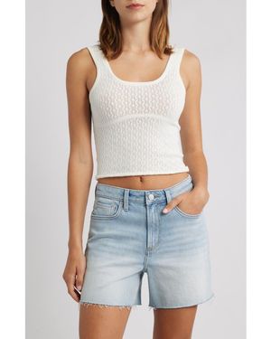 PacSun Keenan Pointelle Cotton Sweater Tank - Blue