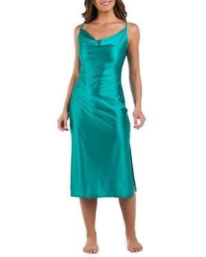 La Blanca Earth Goddess Cowl Neck Dress - Green
