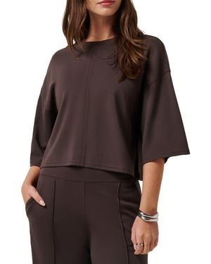 Travis Mathew Friday Oversize Ponte T-Shirt - Brown