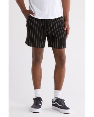 PacSun Russel Stripe Volley Shorts - Black