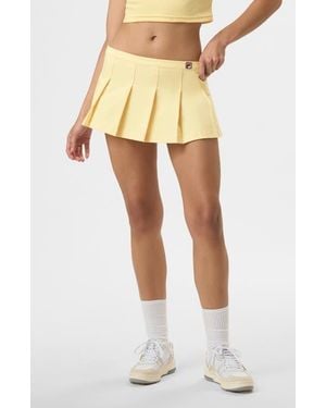 Fila X Hailey Pleated Miniskirt - Yellow