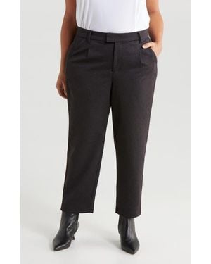 Wit & Wisdom 'Ab'Solution Skyrise Pleated Ankle Straight Leg Pants - Black