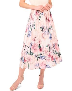 Ted Baker Aria Floral Pleated Skirt - Pink