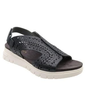 David Tate Moda Slingback Platform Wedge Sandal - Black