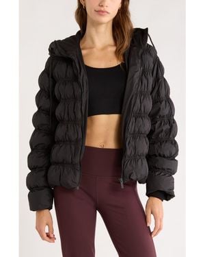 Zella All Over Ruched Jacket - Black