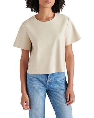 Steve Madden Ezra Faux Leather Top - Blue
