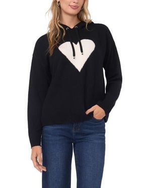 Vince Camuto Heart Motif Hoodie - Blue