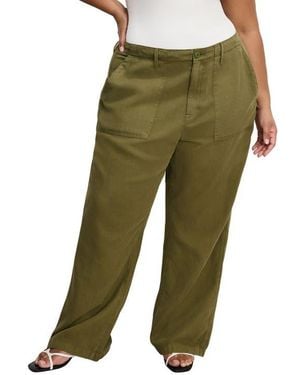 GOOD AMERICAN Lite Cotton Blend Pants - Green