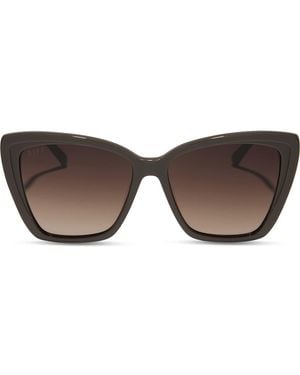 DIFF Becky Ii 56Mm Gradient Cat Eye Sunglasses - Brown