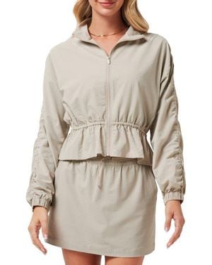 Travis Mathew Timeless Breezeblend Peplum Jacket - Gray