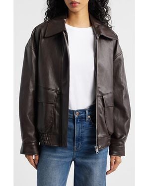 Mango Marti Faux Leather Jacket - Black