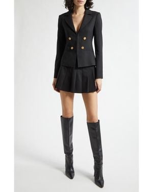 Alice + Olivia Mya Pleated Blazer Dress - Black