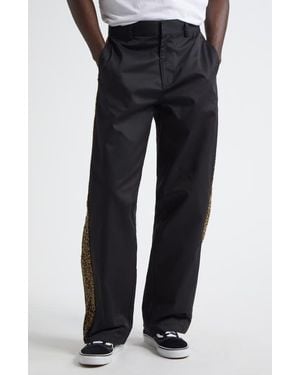 Noon Goons Leopard Stripe Pants - Black