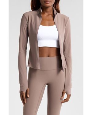 Spanx Spanxsmooth Onform Full Zip Jacket - Brown