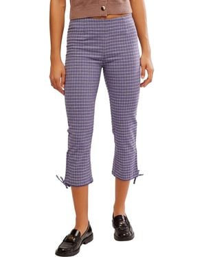 Free People Feeling Flirty Slim Capri Pants - Purple