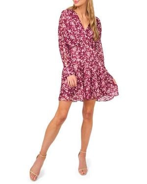 Parker The Livy Long Sleeve Cocktail Dress - Red