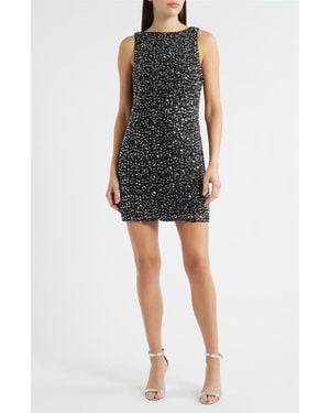 Saylor Kit Sequin Cocktail Minidress - Black