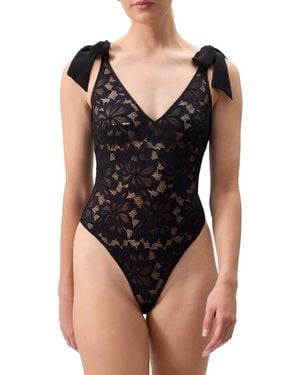 Rya Collection Amour Lace Teddy - Black